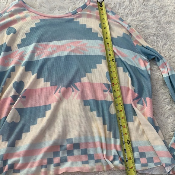 Wildfox Aztec thermal waffle tee women’s Xsmall - Picture 7 of 9
